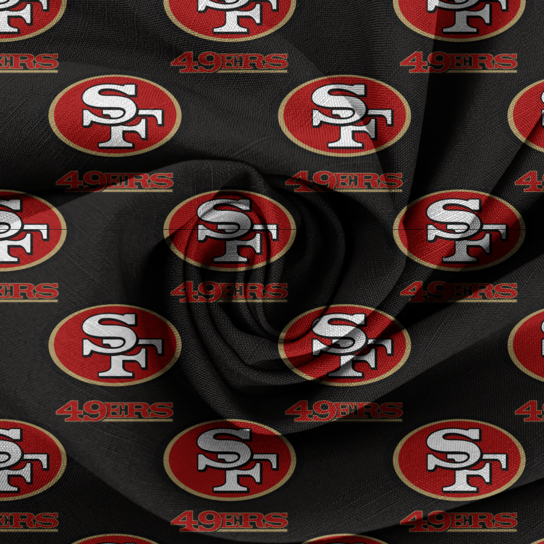 San Francisco (Black) 49ers baby bummies, skirt, Headwrap or flare pants