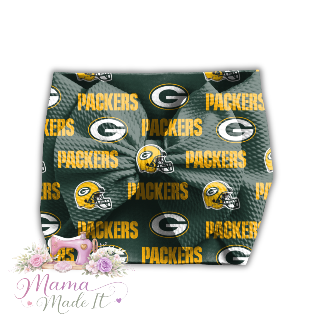 Greenbay Packers baby bummies, skirt, Headwrap or flare pants