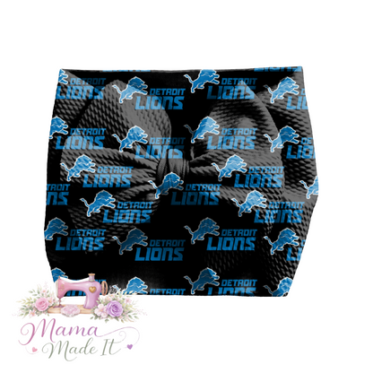 Detroit Lions black baby bummies, skirt, Headwrap or flare pants