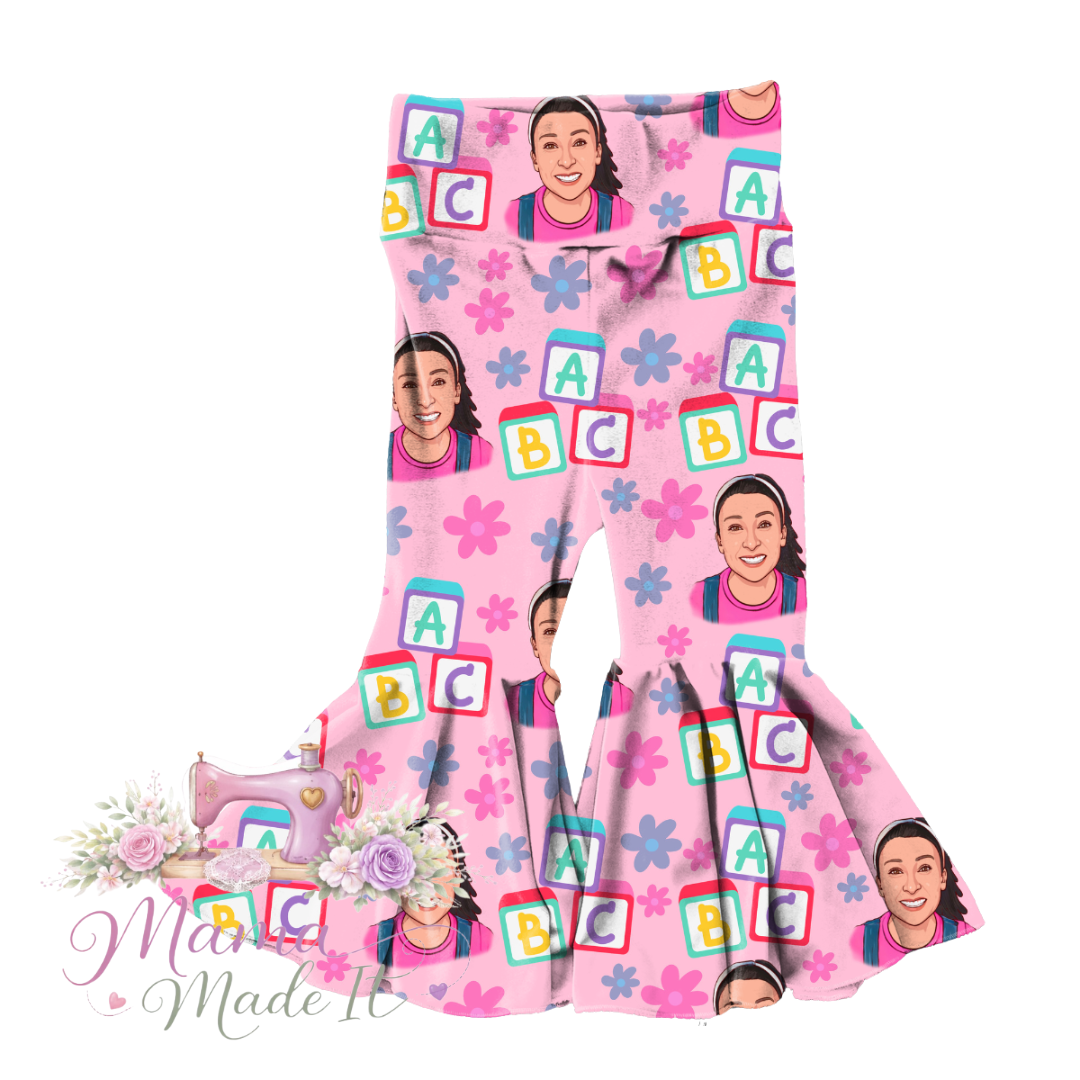 Floral Ms Rachel Bummie, Flare pants or  Headwrap bow