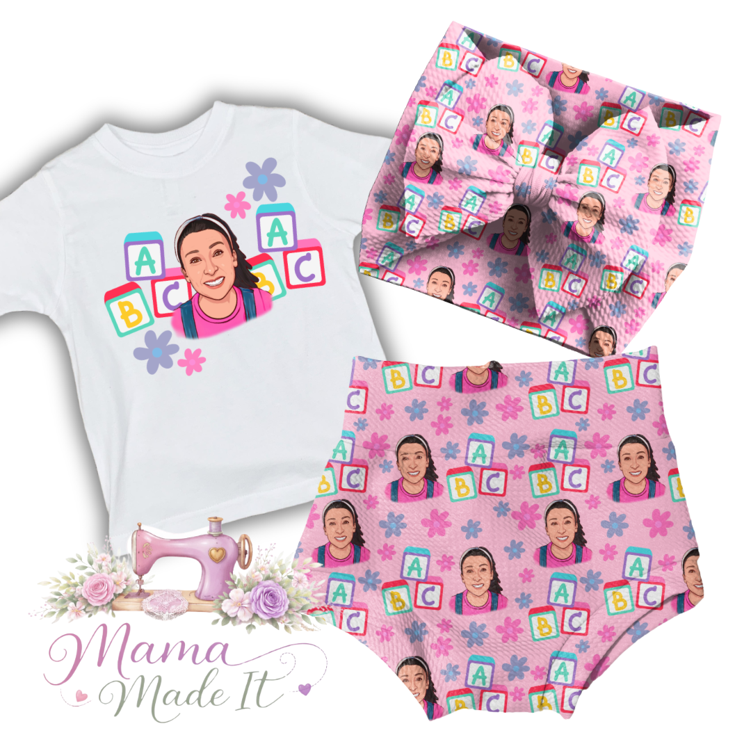 Floral Ms Rachel Bummie, Flare pants or  Headwrap bow