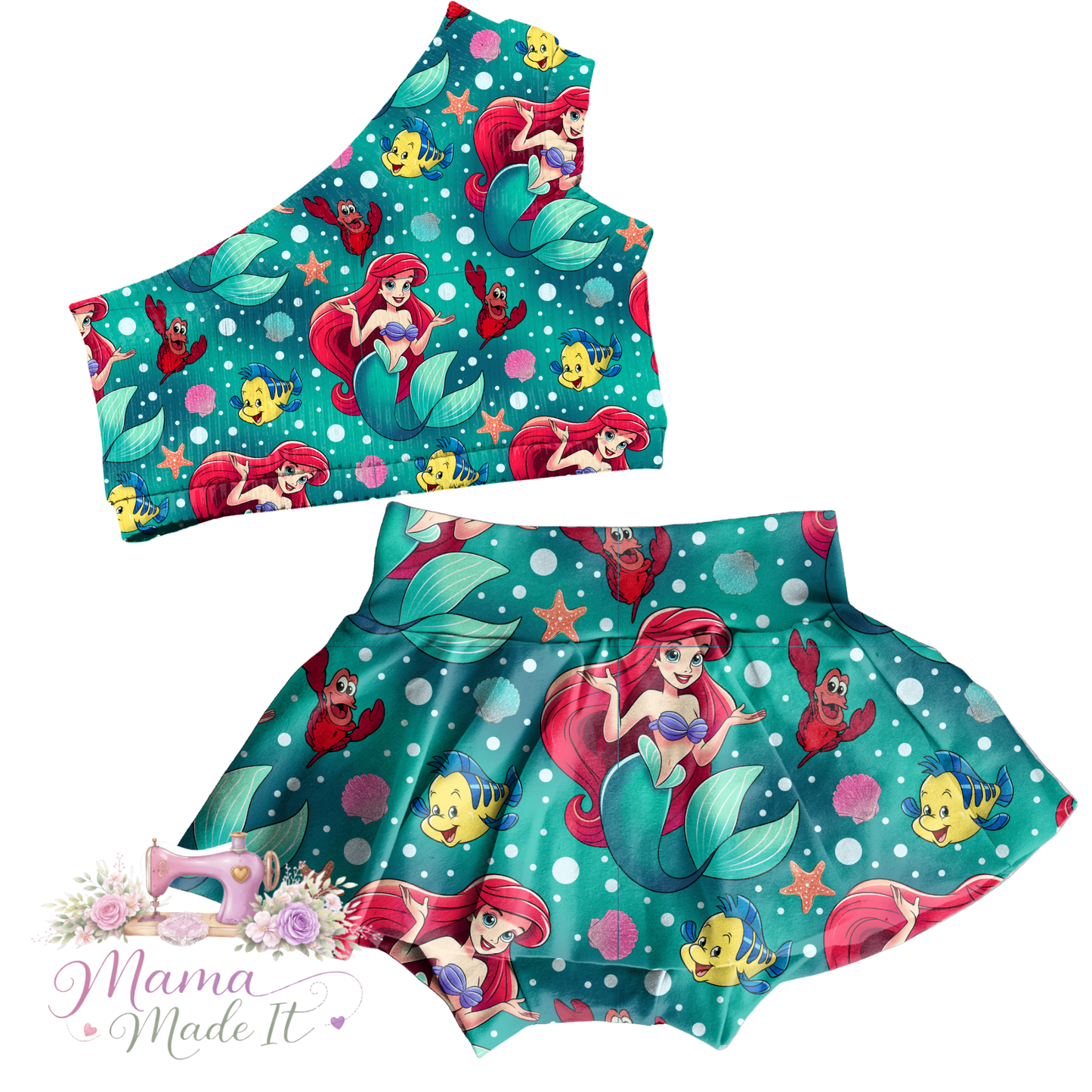 Disney Princess Ariel skirt and crop