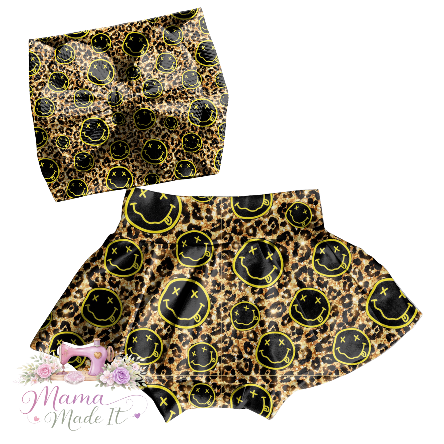 Nirvana leopard skirt and Headwrap