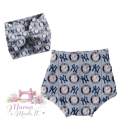 New York Yankees baby bummies, skirt, flare pants or headwrap