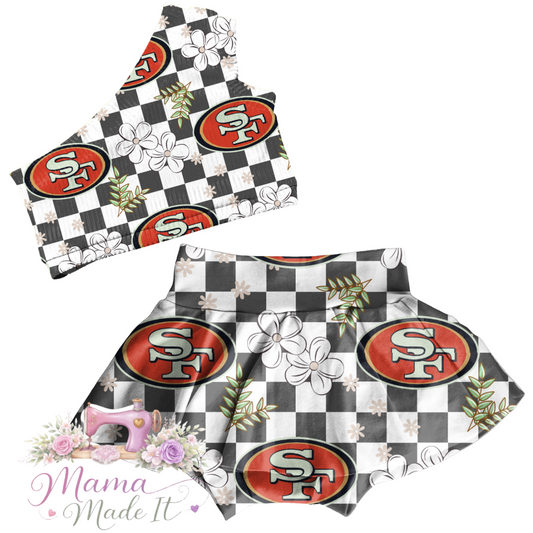 49ers skirt and croptop