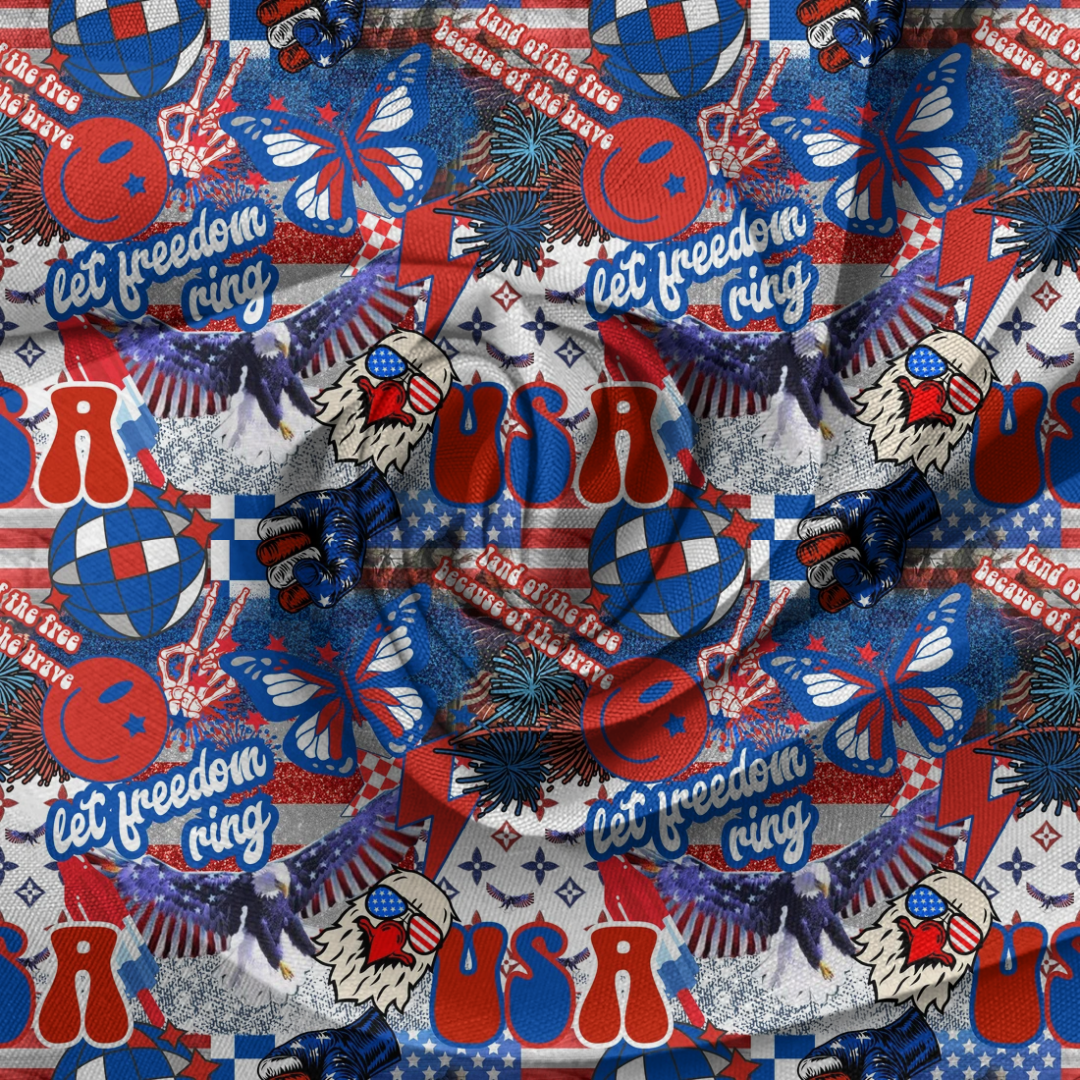 4th of July Flare Pants, Bummies or headwrap
