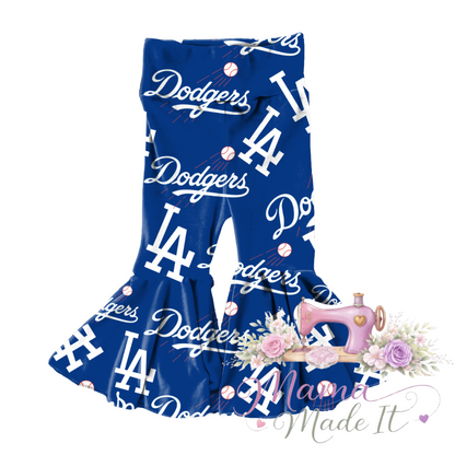 Dodgers baby bummies, skirt, flare pants or headwrap
