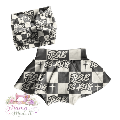 Jesus baby bummies, skirt, flare pants or headwrap