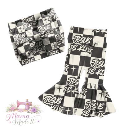 Jesus baby bummies, skirt, flare pants or headwrap