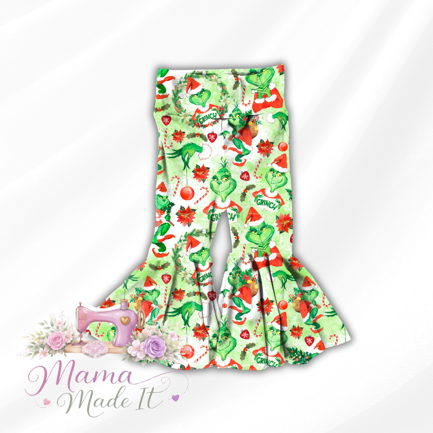 The Grinch flare pants