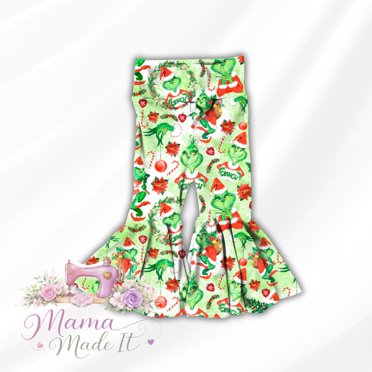 The Grinch flare pants