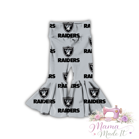 Las Vegas Raiders baby bummies, skirt, Headwrap or flare pants