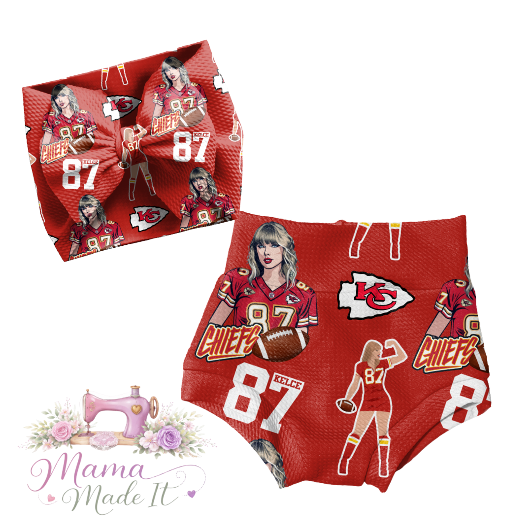 Taylor Swift and KC baby bummies, skirt, Headwrap or flare pants
