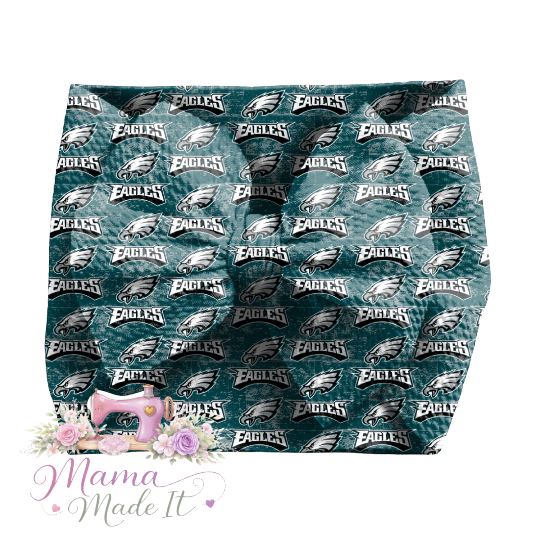 Philadelphia Eagles, baby bummies, skirt, flare pants or headwrap