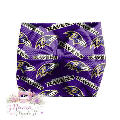 Baltimore Ravens baby bummies, skirt, flare pants or headwrap