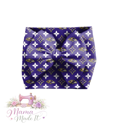 Baltimore Ravens Boujee baby bummies, skirt, flare pants or headwrap