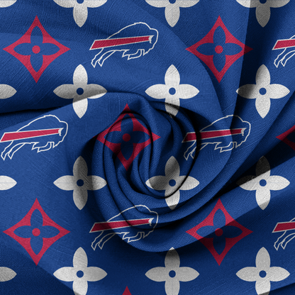 Buffalo Bills (Blue) baby bummies, skirt, flare pants or headwrap