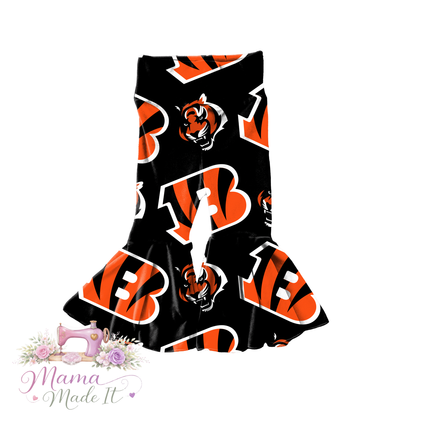 Cincinnati Bengals, baby bummies, skirt, Headwrap or flare pants