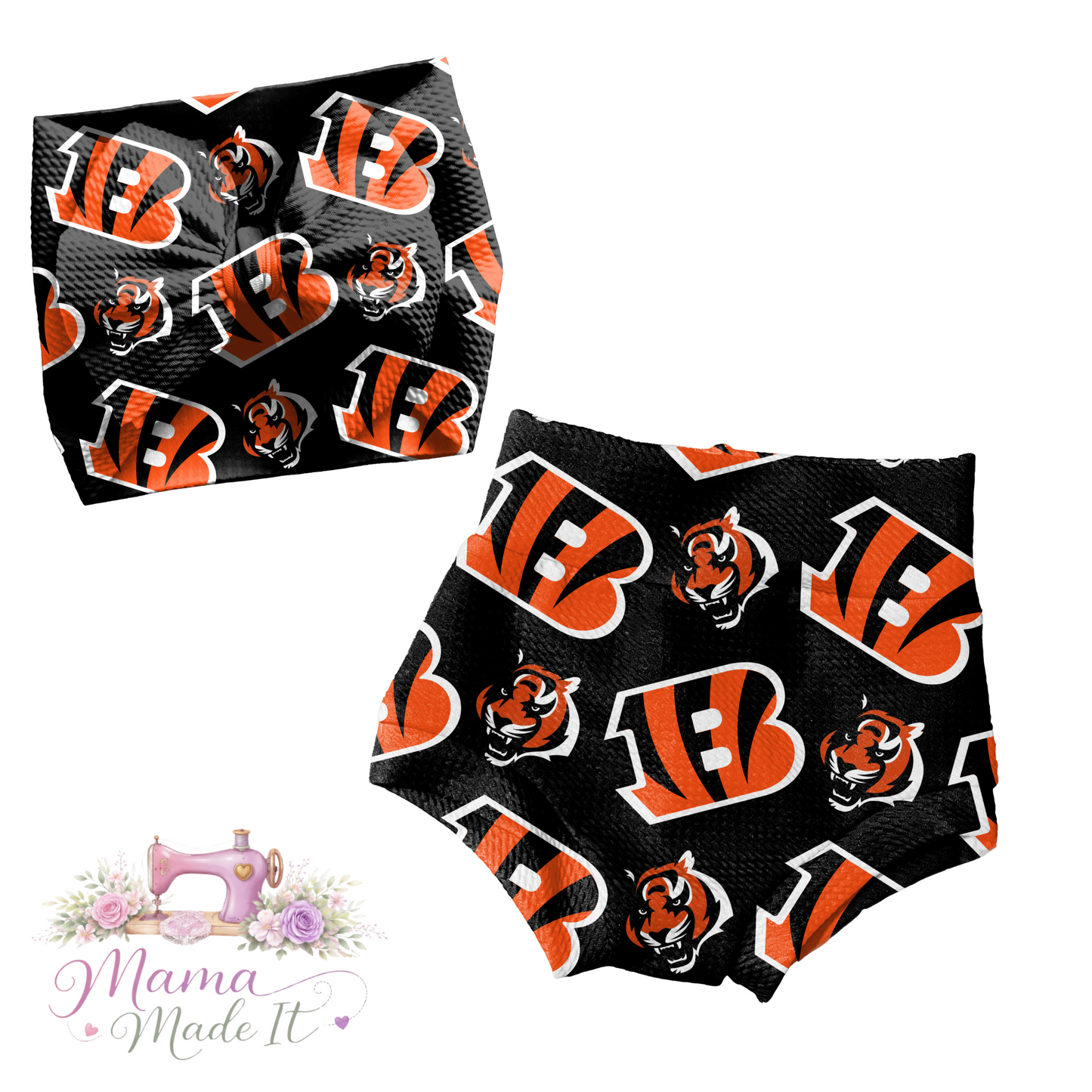 Cincinnati Bengals, baby bummies, skirt, Headwrap or flare pants