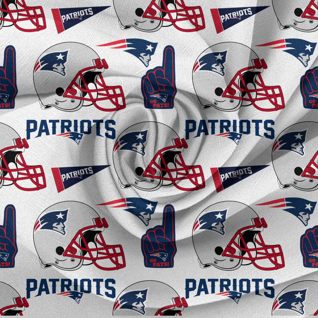 New England Patriots baby bummies, skirt, flare pants or headwrap (White)