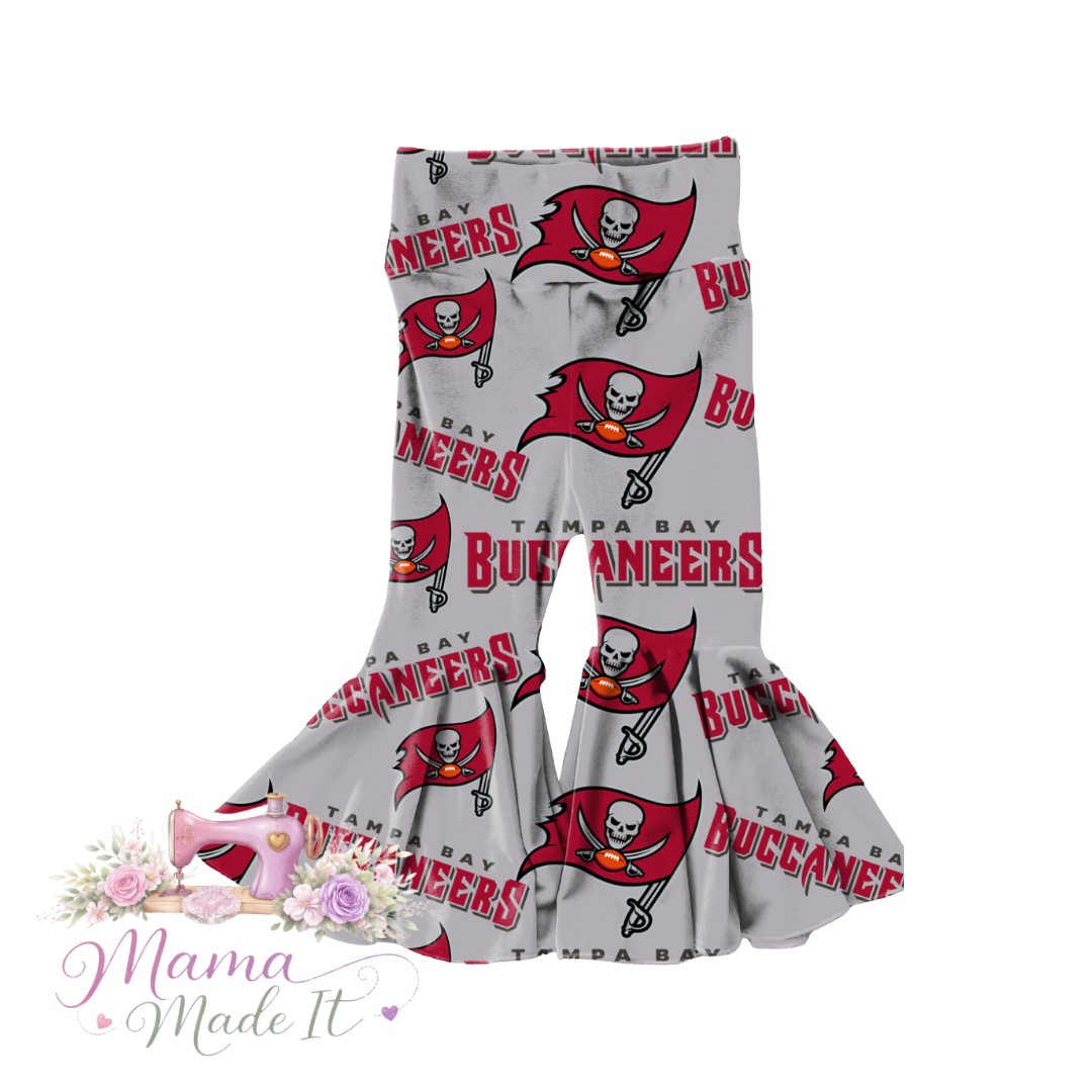 Tampa Bay Buccaneers baby bummies, skirt, flare pants or headwrap
