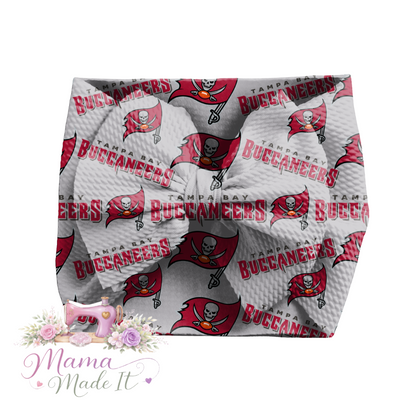 Tampa Bay Buccaneers baby bummies, skirt, flare pants or headwrap