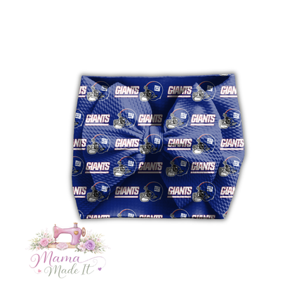 New York Giants, baby bummies, skirt, flare pants or headwrap