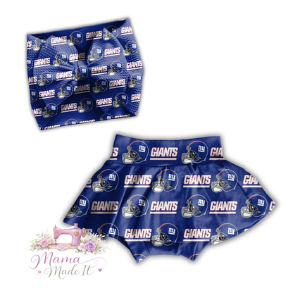 New York Giants, baby bummies, skirt, flare pants or headwrap
